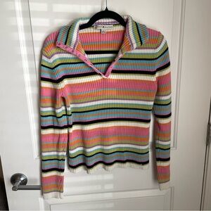 Vintage y2k multicolor stripe sweater